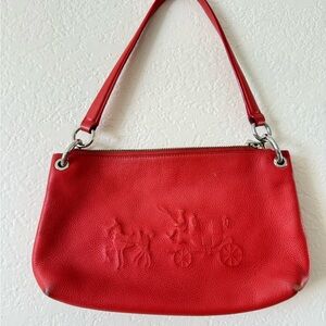 Red Leather Shoulder Bag
